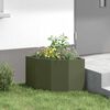 vidaXL Corner Planter Olive green 45 x 45 x 35 cm Steel