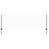 vidaXL Euro Fence with Post 10 x 0.8 m PVC-Coated Steel Grey Mesh