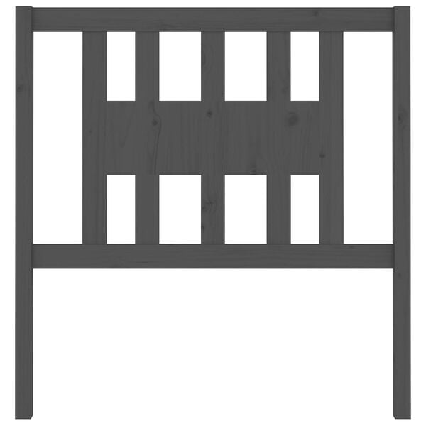 vidaXL Headboard Grey 81x4x100 cm Solid Wood Pine