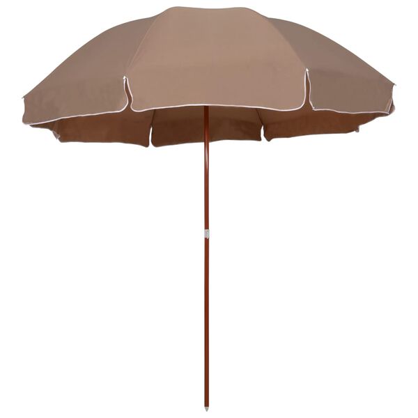 vidaXL Garden Parasol with Steel Pole 300 cm Taupe