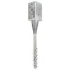 vidaXL Ground Spikes 2 pcs Silver 8x8x57 cm Galvanised Steel