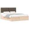 vidaXL Bed Frame with Upholstered Headboard Taupe 160 x 200 cm
