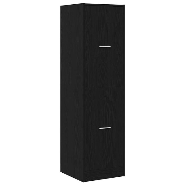 vidaXL Apothecary Cabinet Black oak 40 x 41 x 144.5 cm Engineered wood