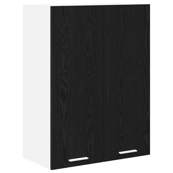 vidaXL Hanging Cabinet Black Oak 60 x 31 x 80 cm Engineered Wood