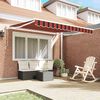 vidaXL Awning Manual Orange and Brown 350 x 250 x 165 cm Polyester