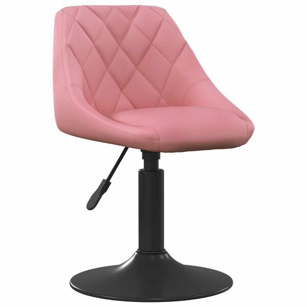 vidaXL Bar Stool Geometric Pink 46 x 44 x (62.5-77.5) cm Faux leather