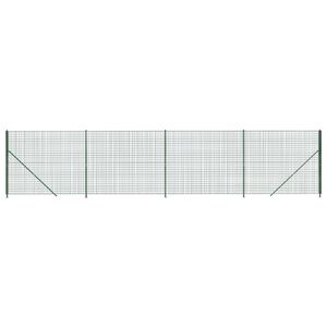 vidaXL Wire Mesh Fence with Flange Green 1.4x10 m