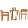 vidaXL 3 Piece Garden Dining Set Solid Wood Acacia