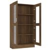vidaXL Vitrine Cabinet Brown Oak 82.5x30.5x150 cm Engineered Wood