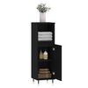 vidaXL Bathroom Cabinet Black 30x30x100 cm Engineered Wood