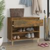 vidaXL Shoe Cabinet Smoked Oak 70x36x60 cm Engineered Wood