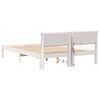 vidaXL Bed Frame with Headboard White 140 x 190 cm Solid pine wood