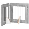 vidaXL Foldable Dog Gate with Stands 2 pcs Grey Sonoma 120.5 cm