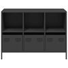 vidaXL Sideboard Black 101.5x39x73.5 cm Cold-rolled Steel