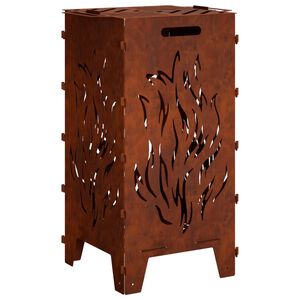 vidaXL Fire Pit Rusty 47 x 38 x 75 cm Weathering Steel