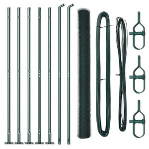 vidaXL Welded Wire Fence with Concrete Base 10 x 1.6 m (W x H)