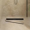vidaXL 2 in 1 Shower Drain Black 70 cm Stainless Steel 304