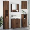 vidaXL Bathroom Furniture Set 5 pcs Brown Oak Engineered wood & Metal