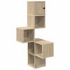 vidaXL Wall Corner Shelf Sonoma Oak 48 x 48 x 120 cm Engineered Wood