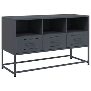 vidaXL TV Cabinet Anthracite 100.5x39x60.5 cm Steel