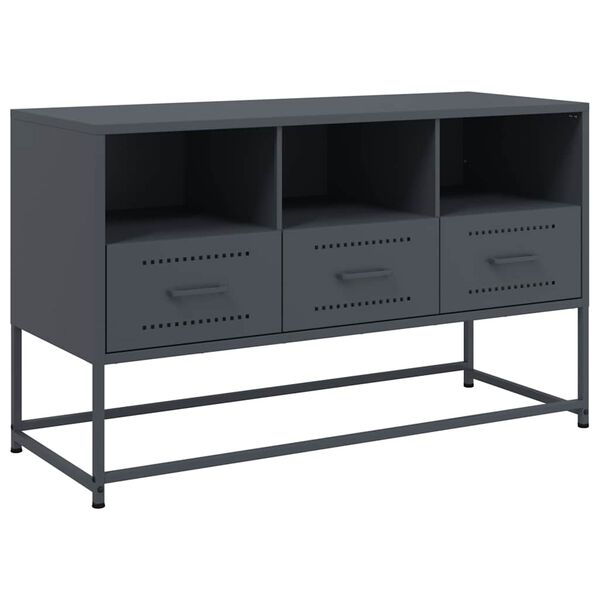 vidaXL TV Cabinet Anthracite 100.5x39x60.5 cm Steel
