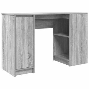 vidaXL Desk Grey Sonoma 120x42x76 cm Engineered Wood