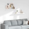vidaXL Floating Wall Shelves 2 pcs High Gloss White 80x23.5x3.8 cm MDF