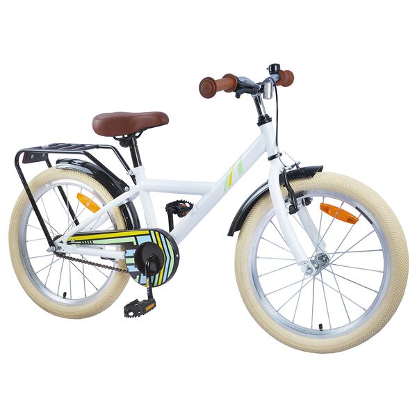 vidaXL Kids Bike 18'' for 5-7 Years Old White