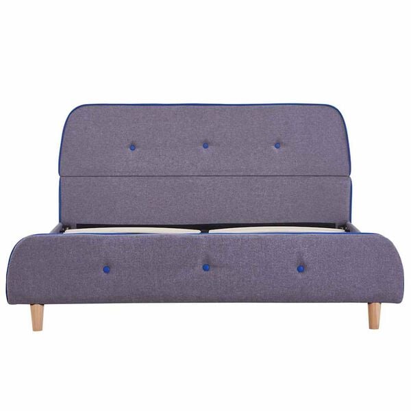 vidaXL Bed Frame without Mattress Light Grey Fabric 135x190 cm Double