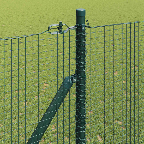 vidaXL Fence Post Green 10 x 1.4 m (19 x 19 mm mesh) Steel and PVC
