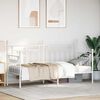 vidaXL Daybed Frame with Headboard White 80 x 200 cm Steel