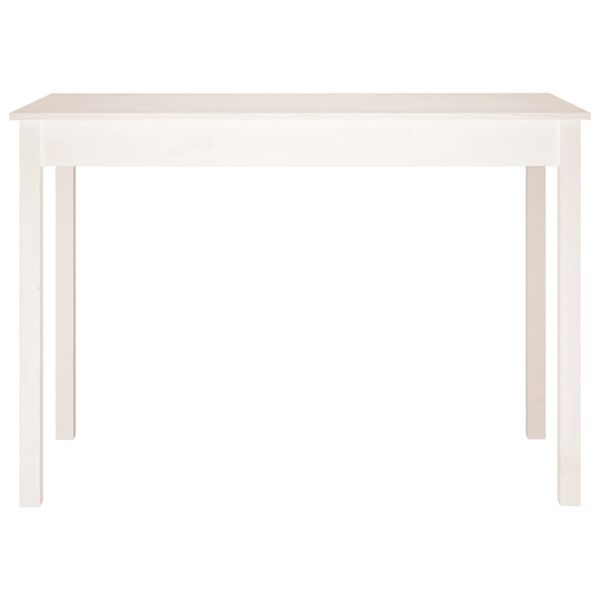vidaXL Dining Table White 110x55x75 cm Solid Wood Pine