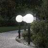 vidaXL Bollard Lights with Outlet 3 pcs 80 cm Black IP44