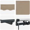 vidaXL Retractable Awning Beige 500 x 300 cm Polyester and Steel