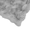vidaXL Faux Rabbit Fur Blanket Grey 240 x 270 cm Polyester