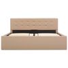 vidaXL Hydraulic Storage Bed Frame without Mattress Cappuccino 140x200cm