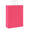vidaXL Paper Bags 50 pcs with Handles Pink 32x12x42 cm