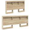 vidaXL Bookcase Bed Sonoma oak 160 x 200 cm Engineered wood