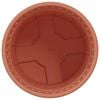 vidaXL Round Flower Pot 6 pcs Brick Red &Oslash; 12.5 x 10 cm Plastic