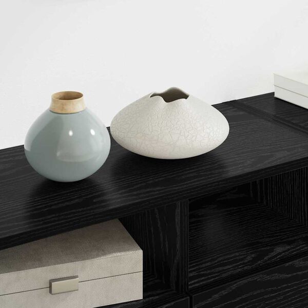 vidaXL TV Wall Units 4 pcs Black Oak Engineered Wood