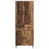 vidaXL Highboard Old Wood 69.5 x 34 x 180 cm Engineered Wood