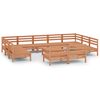 vidaXL Garden Lounge Set | Honey Brown | Solid Pinewood | 12 Piece Set | Modular