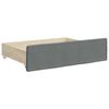 vidaXL Daybed with Trundle&Drawers without Mattress Dark Grey 90x190 cm Single