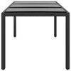 vidaXL Garden Table 190x90x75 cm Tempered Glass and Poly Rattan Black
