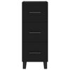 vidaXL Highboard Black 34.5x34x180 cm Engineered Wood