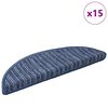 vidaXL Self-adhesive Stair Mats 15 pcs Blue 56 x 17 x 3 cm