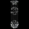 vidaXL Ceiling Lamp with Crystal Beads Silver Sphere 3 x G9 Bulbs
