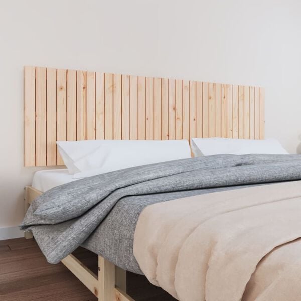 vidaXL Wall Headboard 204x3x60 cm Solid Wood Pine