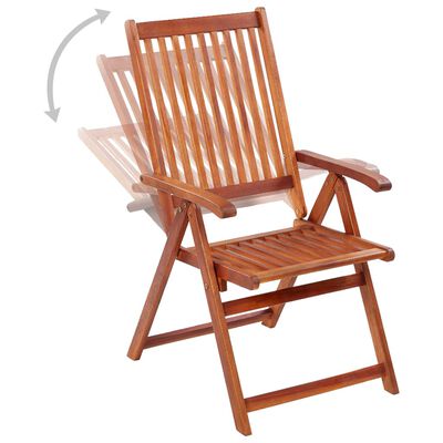 vidaXL Folding Garden Chairs 4 pcs Solid Acacia Wood