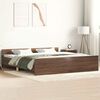 vidaXL Bed Frame without Mattress Brown Oak 180x200 cm Super King